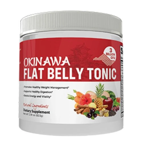 Okinawa Flat Belly Tonic metabolism powdered supplement jar